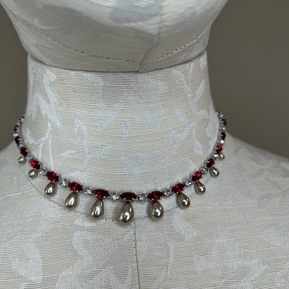 Rare Vintage Engel Brothers Rhinestone, Faux Ruby,Tahitian...